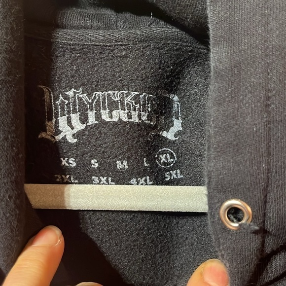 WYCKED Big  coffin, crew, graphic, black hoodie, extra large - Picture 3 of 5